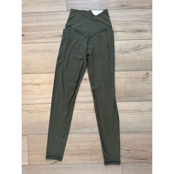 aerie Pants - NWT Aerie Offline Real Me Xtra 7/8 Leggings Olive Green Pockets S Small Long